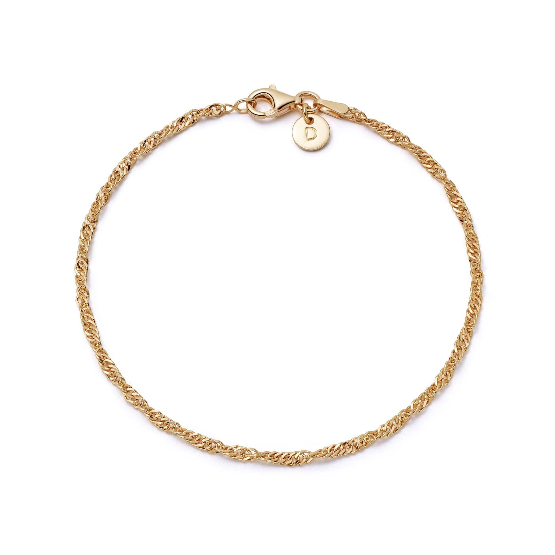 Polly Sayer Fine Chain Bracelet 18ct Gold Plate