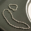 Polly Sayer Knot Chain Layering Set Silver Plate