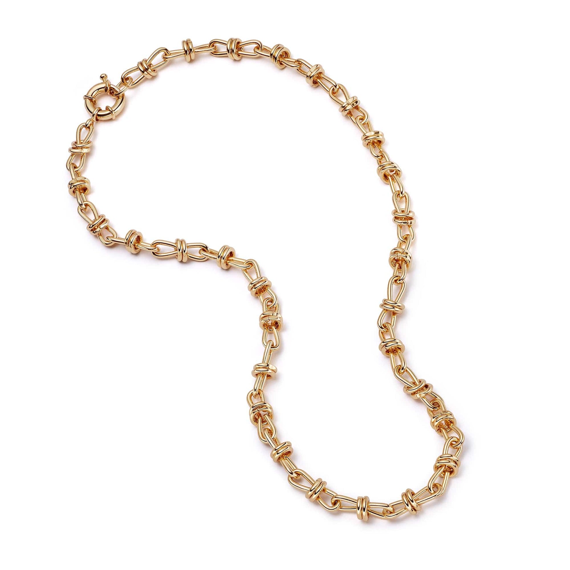 Polly Sayer Knot Chain Necklace 18ct Gold Plate