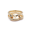 Polly Sayer Large Knot Chain Ring 18ct Gold Plate