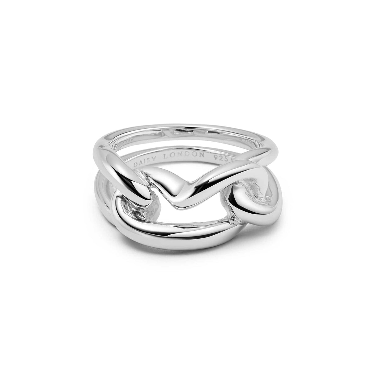 Polly Sayer Large Knot Chain Ring Sterling Silver – Daisy London