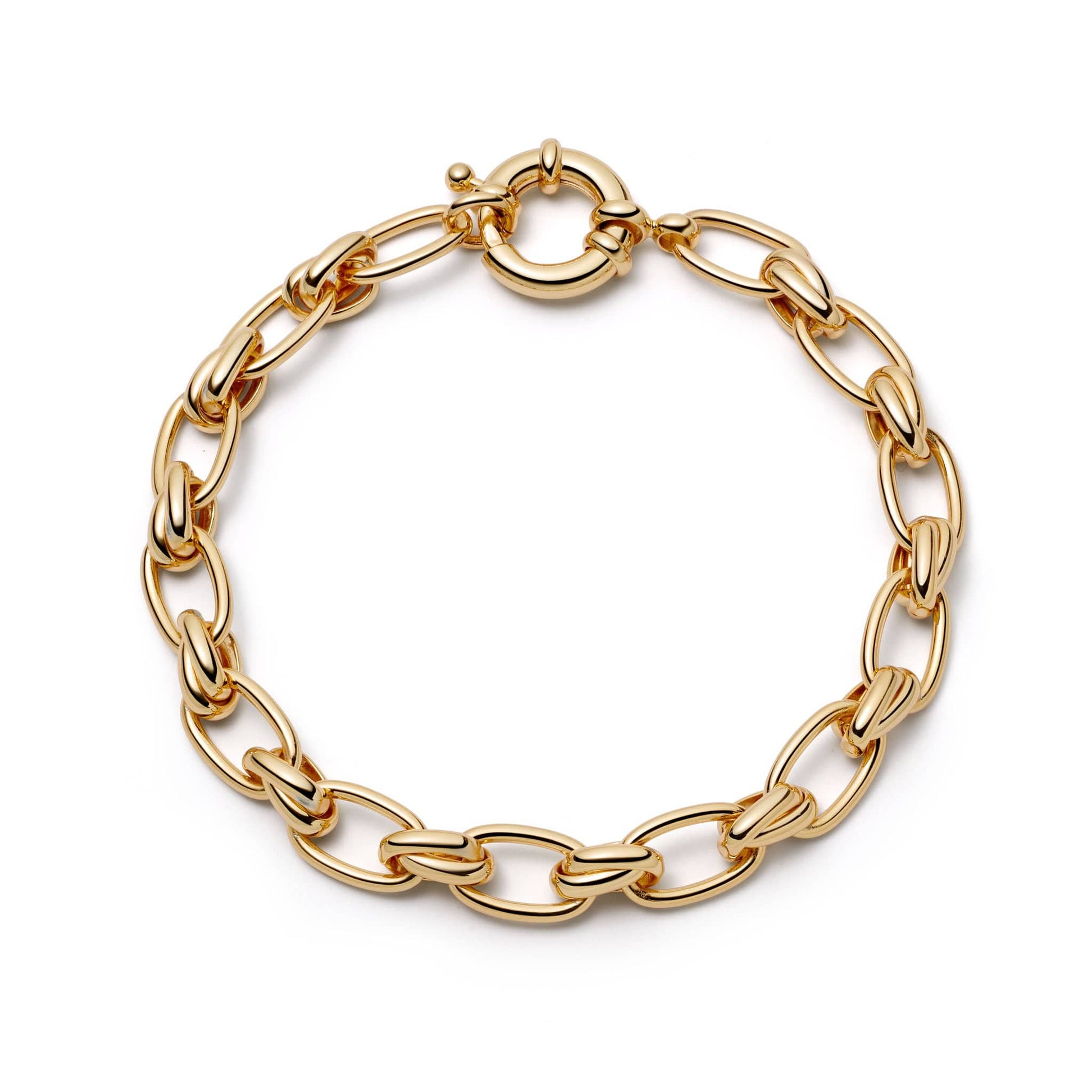 Polly Sayer Vintage Link Chain Bracelet 18ct Gold Plate