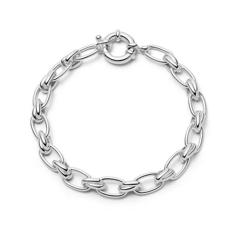 Polly Sayer Vintage Link Chain Bracelet Silver Plate recommended