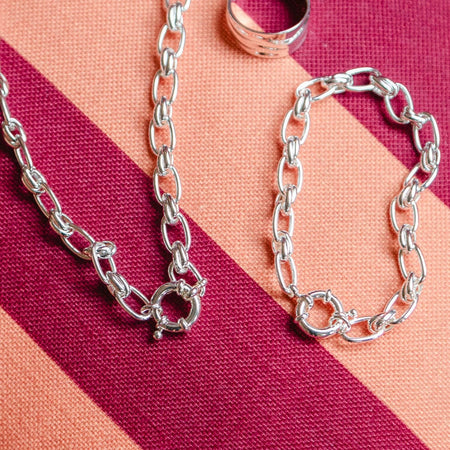 Polly Sayer Vintage Link Chain Bracelet Silver Plate recommended