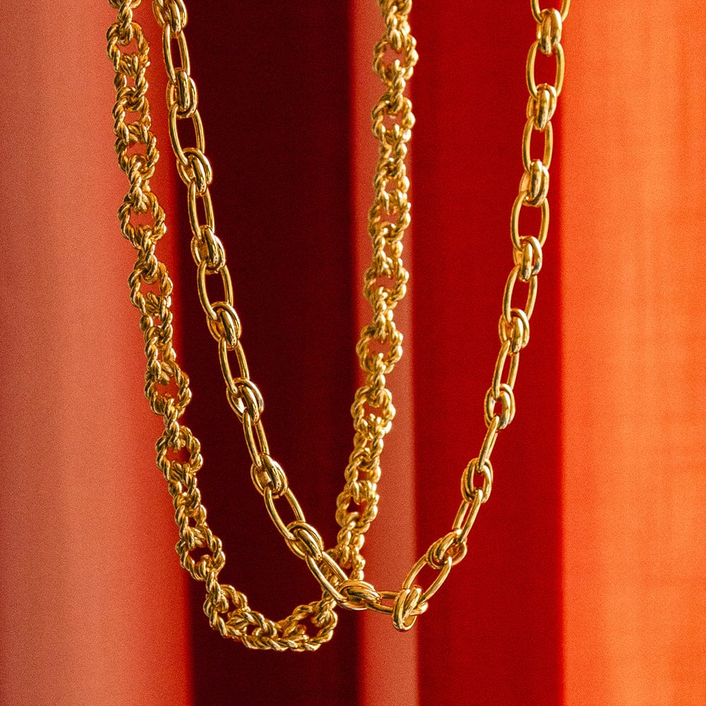 Polly Sayer Vintage Link Chain Necklace 18ct Gold Plate