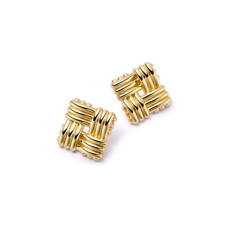 Polly Sayer Mini Lattice Stud Earrings 18ct Gold Plate recommended