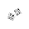 Polly Sayer Mini Lattice Stud Earrings Silver Plate