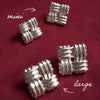 Polly Sayer Mini Lattice Stud Earrings Silver Plate