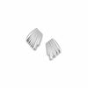 Polly Sayer Mini Wave Stud Earrings Silver Plate