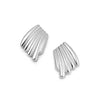 Polly Sayer Oversized Wave Stud Earrings Silver Plate