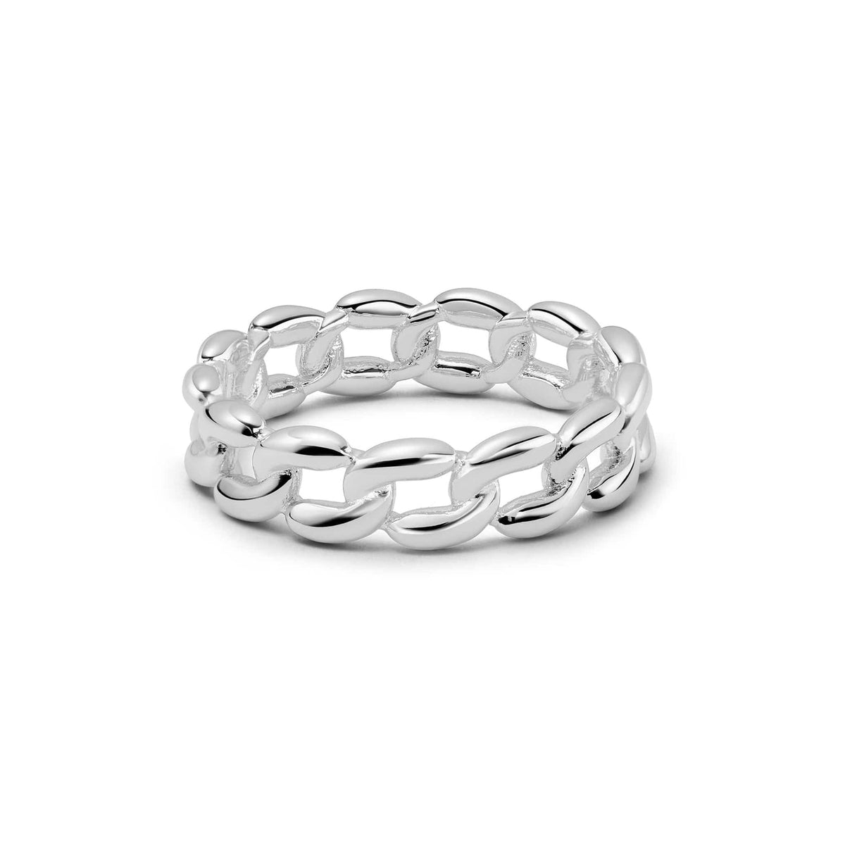 Polly Sayer Solid Chain Ring Sterling Silver – Daisy London