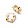 Polly Sayer Triple Ridge Chunky Hoop Earrings 18ct Gold Plate