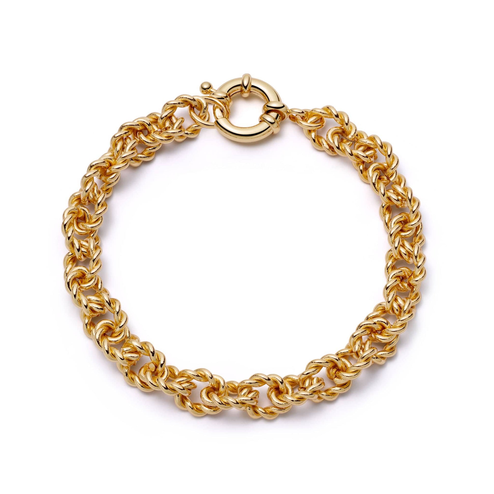 Polly Sayer Vintage Rope Chain Bracelet 18ct Gold Plate