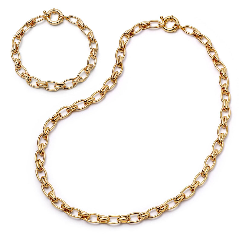 Polly Sayer Vintage Link Chain Layering Set 18ct Gold Plate recommended