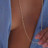 Long Tidal Twist Chain Necklace 18ct Gold Plate