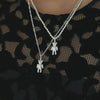 Shrimps Teddy Bear Necklace Sterling Silver