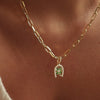 Shrimps Clover Charm Chunky Necklace 18ct Gold Plate