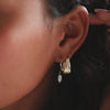 Organic Creole Earrings 18ct Gold Plate