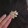 Daisy Hair Slide 18ct Gold Plate