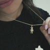 Shrimps Teddy Bear Necklace 18ct Gold Plate