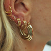 Polly Sayer Chunky Ridge Hoop Earrings 18ct Gold Plate