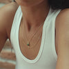 Malachite Healing Stone Necklace 18ct Gold Plate