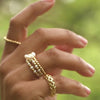 Shrimps Woven Dome Ring 18ct Gold Plate