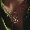 Heart Pearl Pendant Necklace Sterling Silver