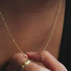 Beaded Layering Chain Necklace 18ct Gold Plate