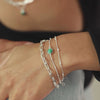 Malachite Healing Stone Bobble Bracelet Sterling Silver