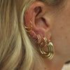 Polly Sayer Chain Hoop Earrings 18ct Gold Plate