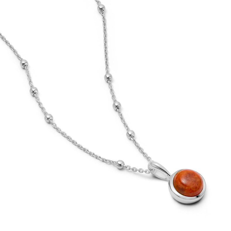 Red Coral Healing Stone Necklace Sterling Silver recommended