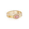 Rhodochrosite Ring 18ct Gold Plate