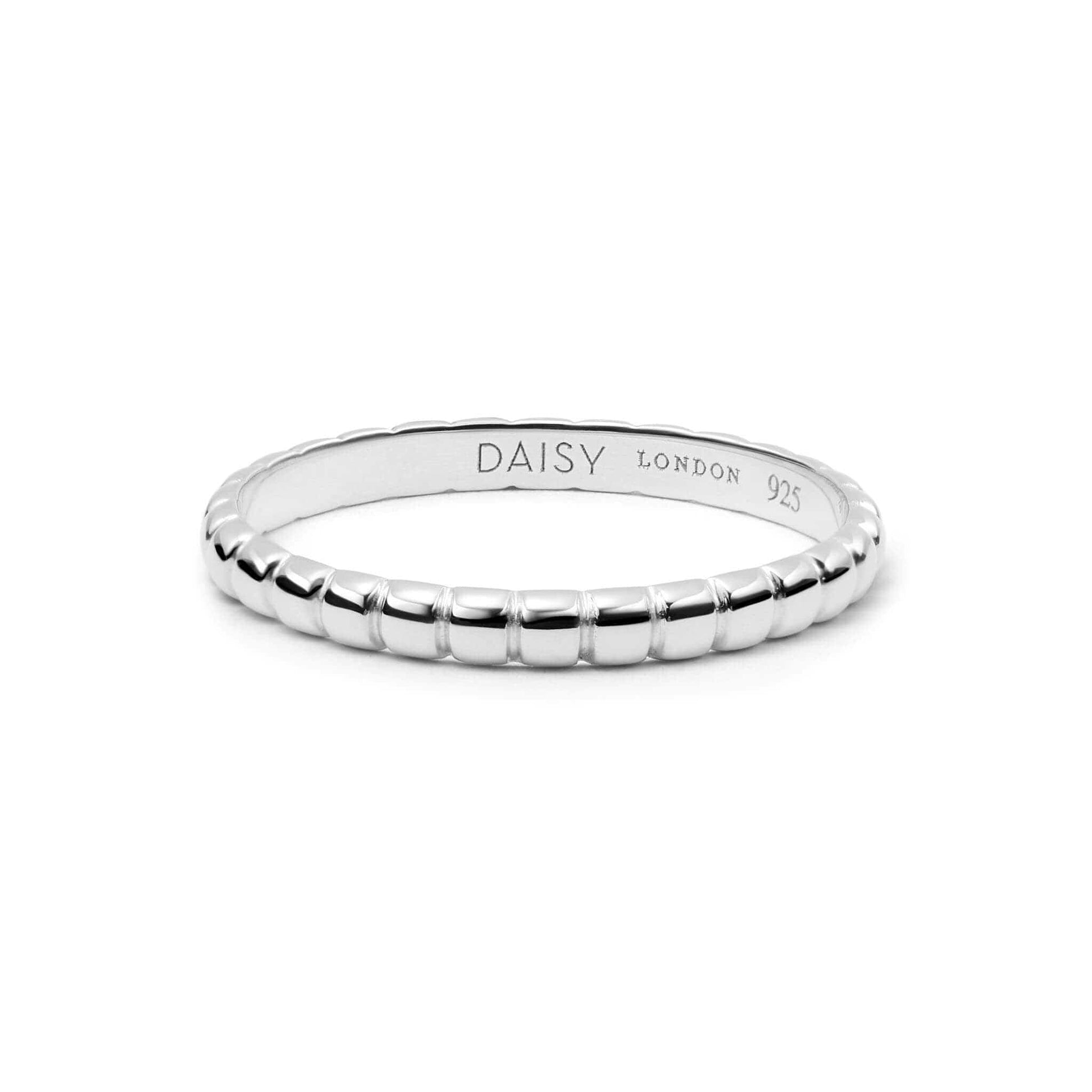 Dainty Ridged Stacking Ring Sterling Silver