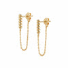 Rope And Chain Drop Earrings 18ct Gold Plate