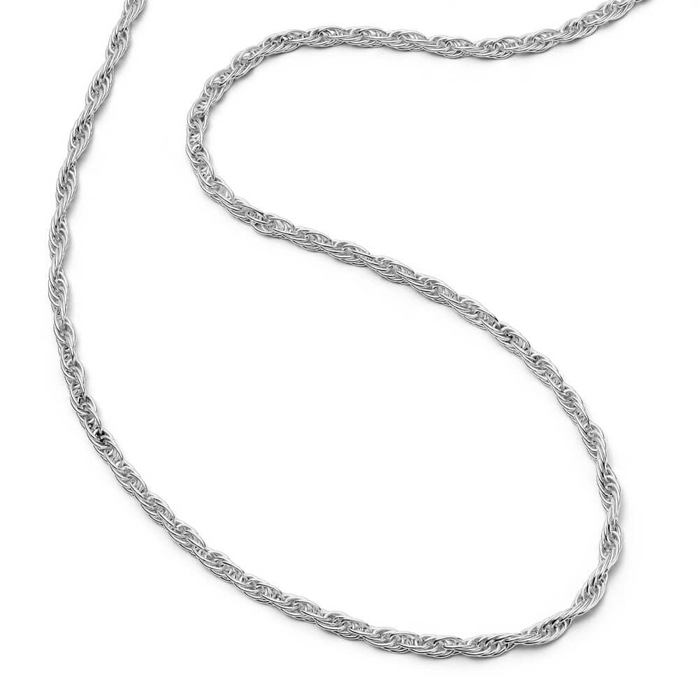 Rope Chain Necklace Sterling Silver