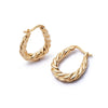 Rope Creole Hoop Earrings 18ct Gold Plate