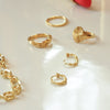 Rope Twist Huggie Hoop Earrings 18ct Gold Plate