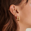 Rope Twist Huggie Hoop Earrings 18ct Gold Plate