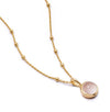 Rose Quartz Healing Stone Necklace 18ct Gold Plate