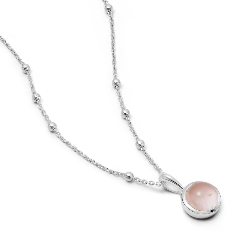 Rose Quartz Healing Stone Necklace Sterling Silver recommended