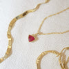 Ruby July Birthstone Charm Pendant 18ct Gold Plate