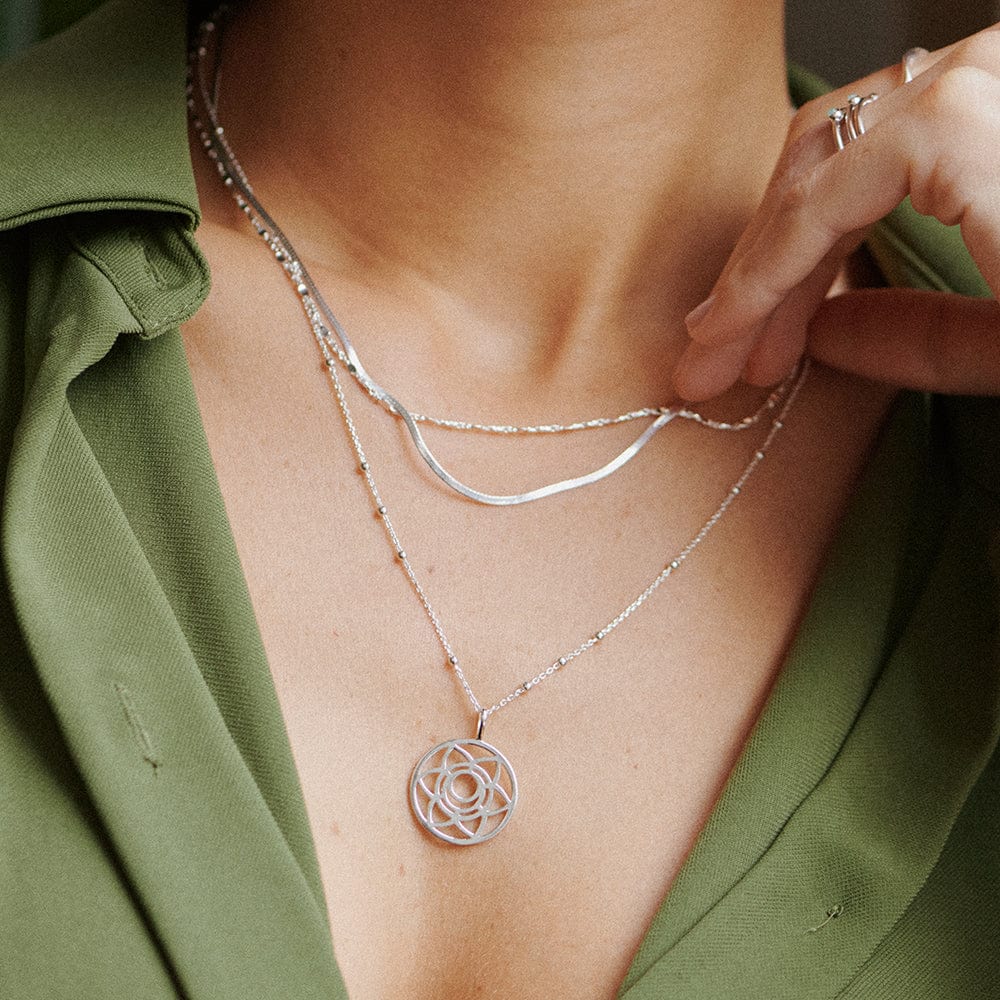 Sacral Chakra Necklace Sterling Silver