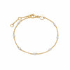 Seed Pearl Chain Bracelet 18ct Gold Plate