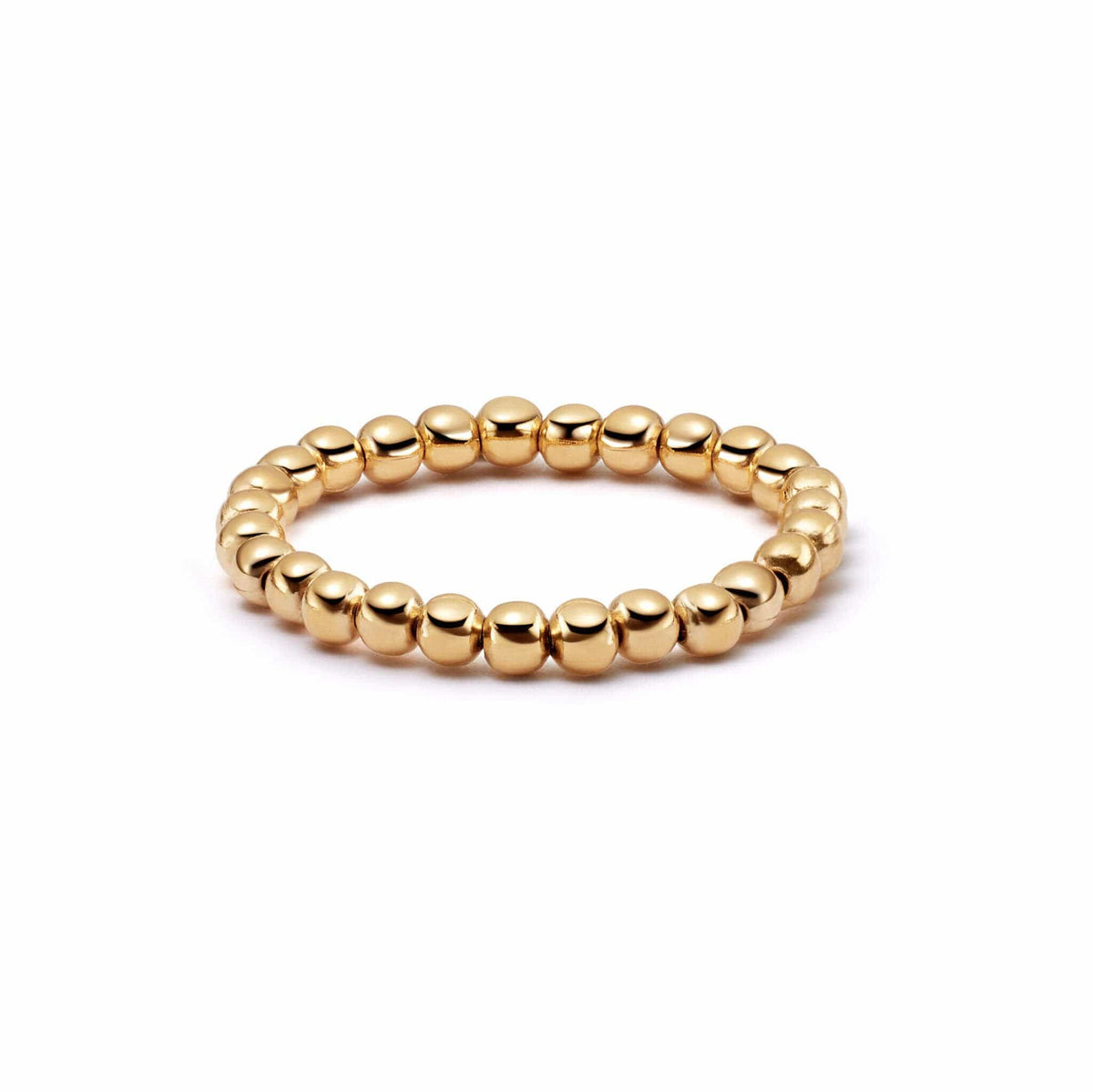 Shrimps Beaded Ring 18ct Gold Plate – Daisy London