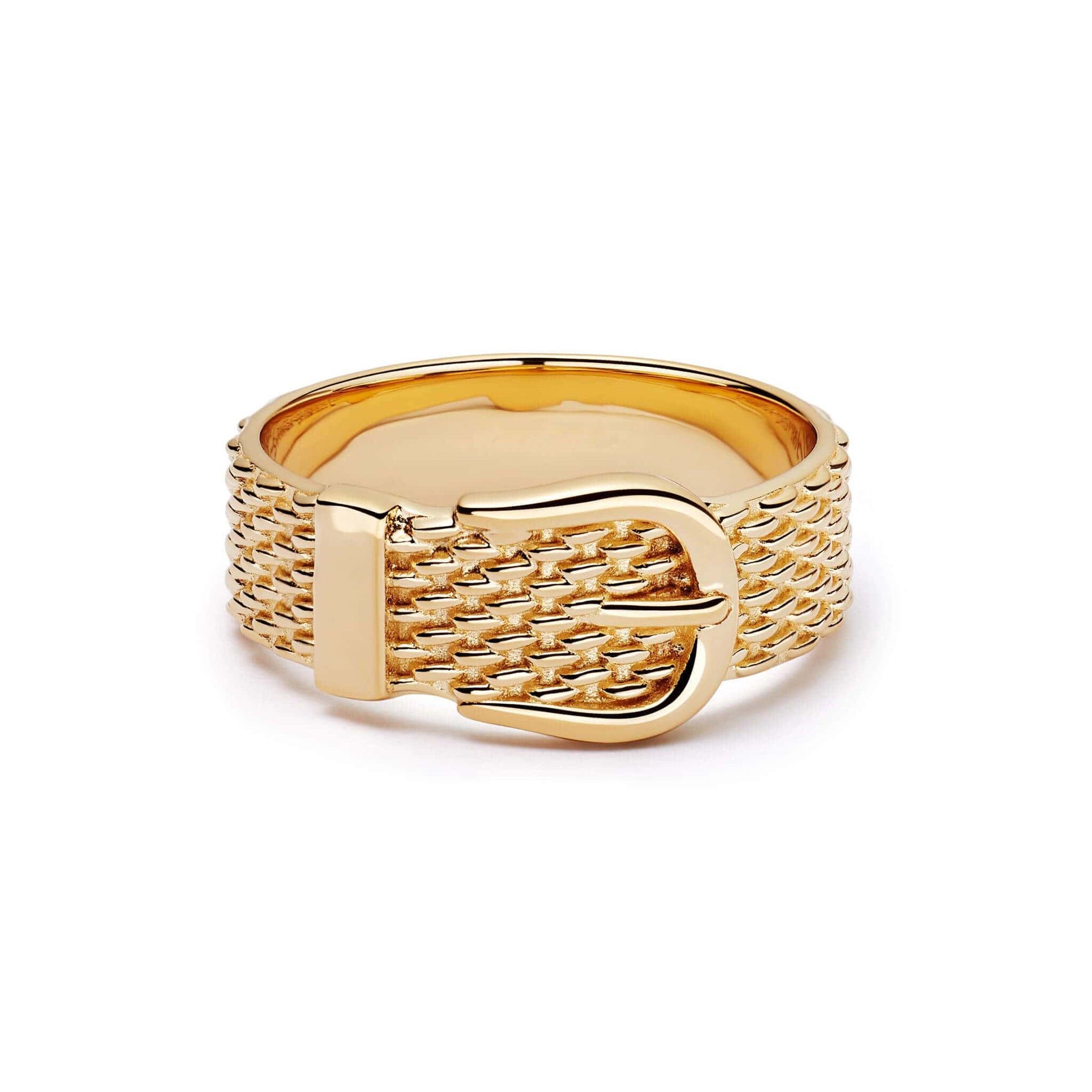 Shrimps Belt Ring 18ct Gold Plate