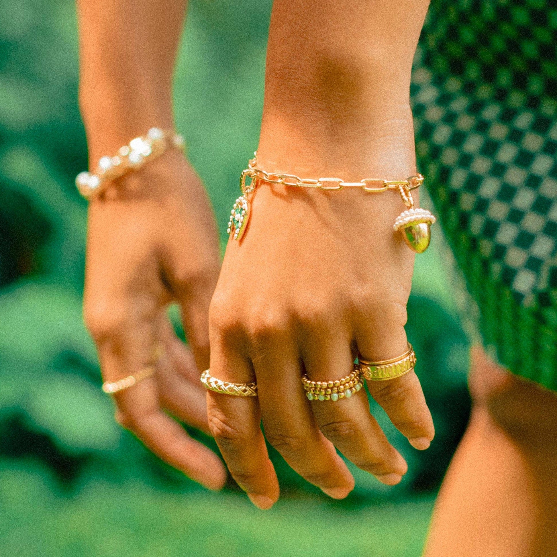 Shrimps Charm Bracelet 18ct Gold Plate