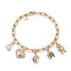 Shrimps Charm Bracelet 18ct Gold Plate