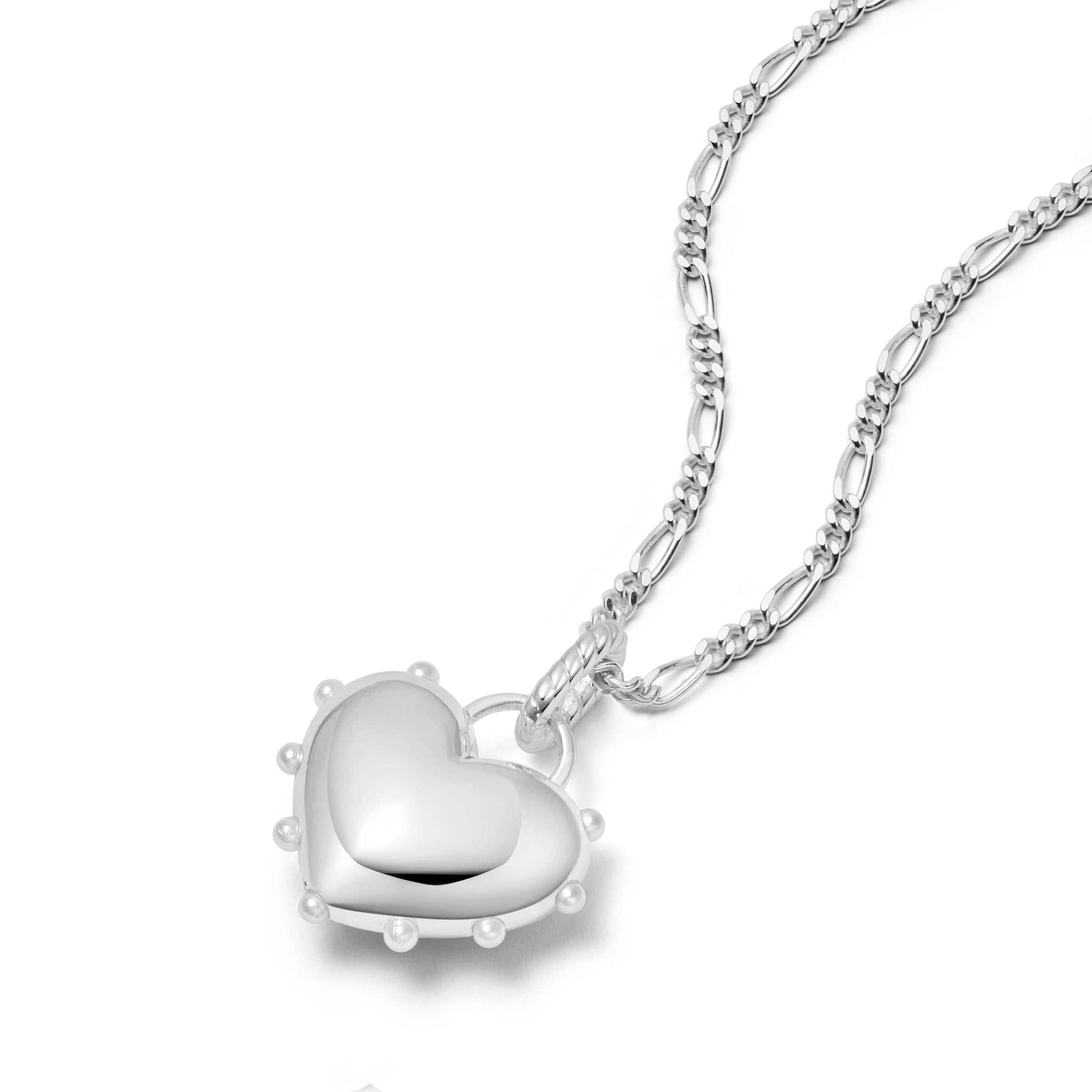 Shrimps Chubby Heart Necklace Sterling Silver