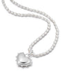 Shrimps Chubby Heart Pearl Necklace Sterling Silver